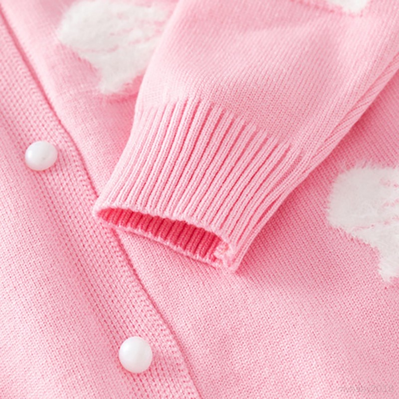 Áo Khoác cardigan Dệt Kim Tay Dài Bằng Vải cotton Thời Trang Mùa Thu Cho Bé Gái