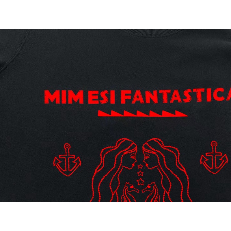 Áo sweater Cổ Tròn In Họa Tiết Nàng Tiên Cá Hoạt Hình Thoải Mái Cho Nam Nữ g66u66c