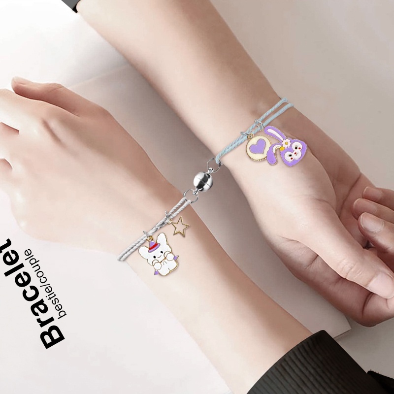 Sanrio Set 3 Vòng Tay sanrio Hoạt Hình my melody kuromi Dễ Thương Có Nam Châm Và Bóng Cao Su Quà Tặng Cho Cặp Đôi Nam Nữ