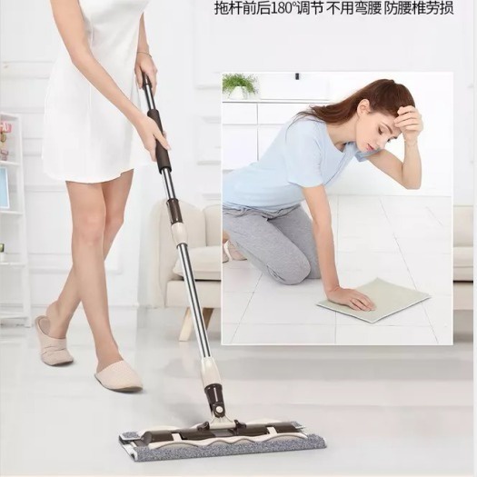 ☂Cây Lau Nhà Phẳng Bằng Vải Thay Thế☂Hàng Có Sẵn  Cây Lau Nhà Phẳng Xoay Tròn Bằng Gỗ Cỡ Lớn Dùng Trong Nhà Lau Nhà
