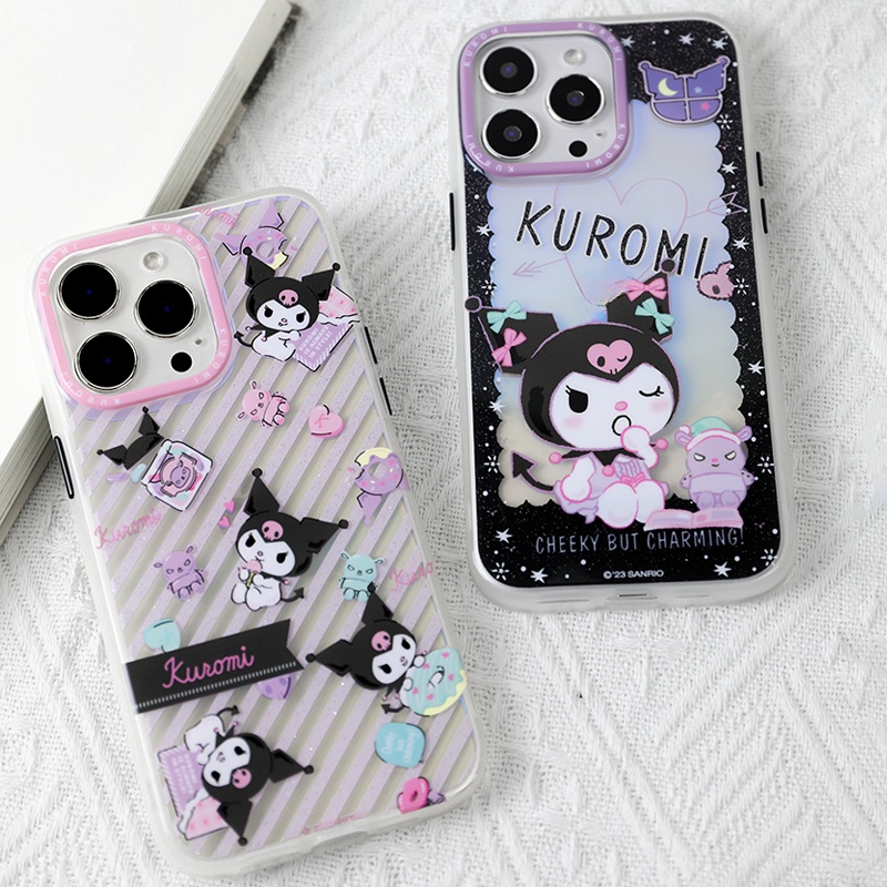 Ôp Điện Thoại Silicon Dẻo Họa Tiết Hoạt Hình sanrio kuromi Dễ Thương Chống Sốc / Dấu Vân Tay Cho iphone 15 pro max iphone 15 pro Ốp
