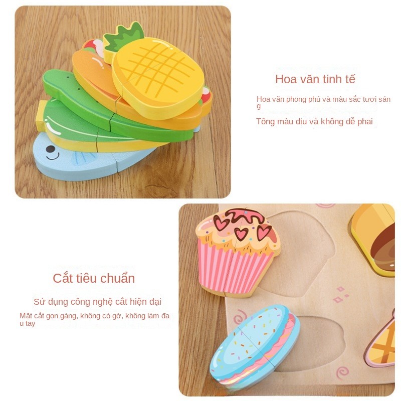 Bộ Đồ Chơi Cắt Trái Cây Bằng Gỗ Cho Bé