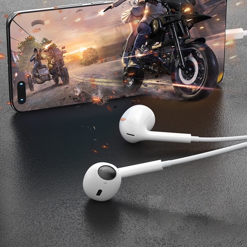 Tai Nghe Nhét Tai Tws Jack 3.5mm Có Micro Thiết Kế Thời Trang Điện Thoại