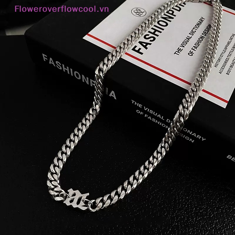 Vòng cổ Kim Loại Mặt Chữ m Phong Cách punk hip hop Thời Thượng