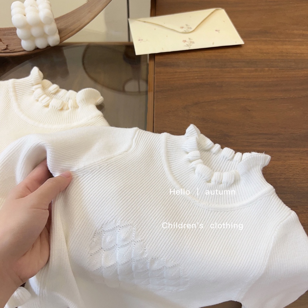 Áo sweater Dệt Kim Màu Trơn Phong Cách Hàn Quốc Thời Trang Thu Đông Cho Nữ