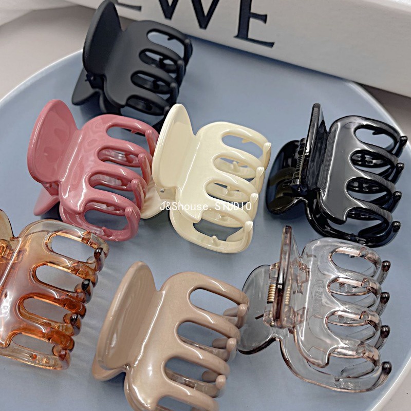 Kẹp Tóc Càng Cua Bằng acrylic Màu Sắc Tươi Sáng Phong Cách Hàn Quốc kf689 Dành Cho Bạn Nữ