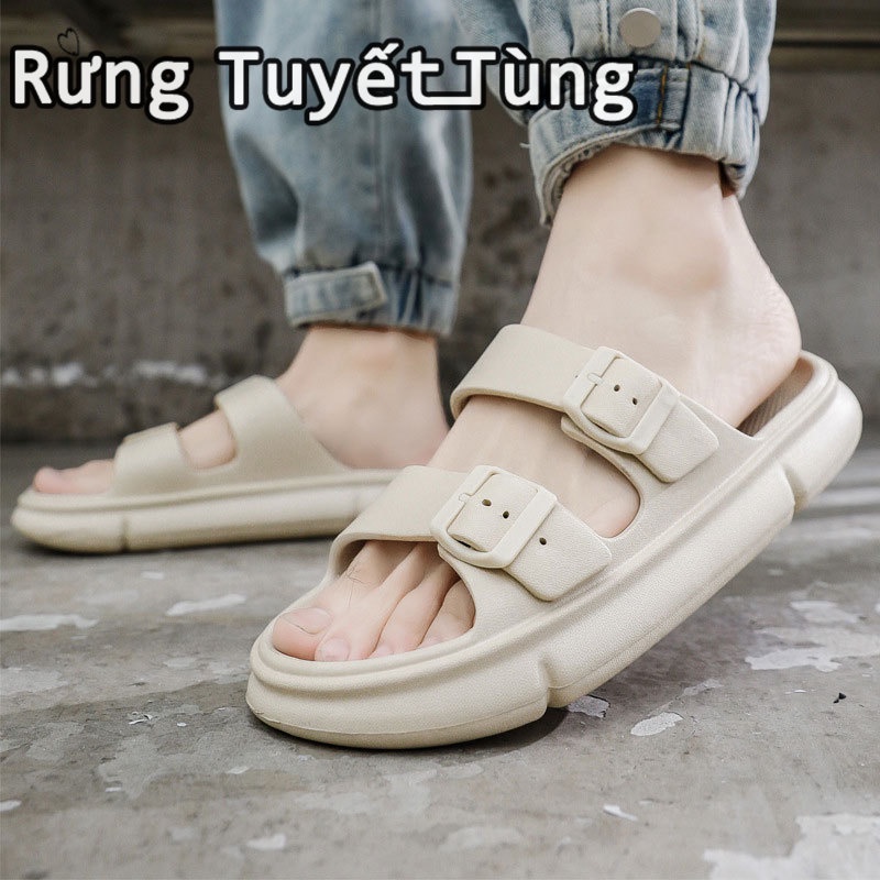 SHANMUSENLIN,Dép Quai Ngang Đế Dày Mềm Mại Thời Trang Cho Nam