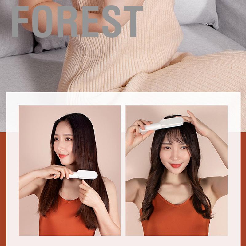 Forest Electric Straightener Comb Mini Portable Fast Heating Rechargeable Multifunctional