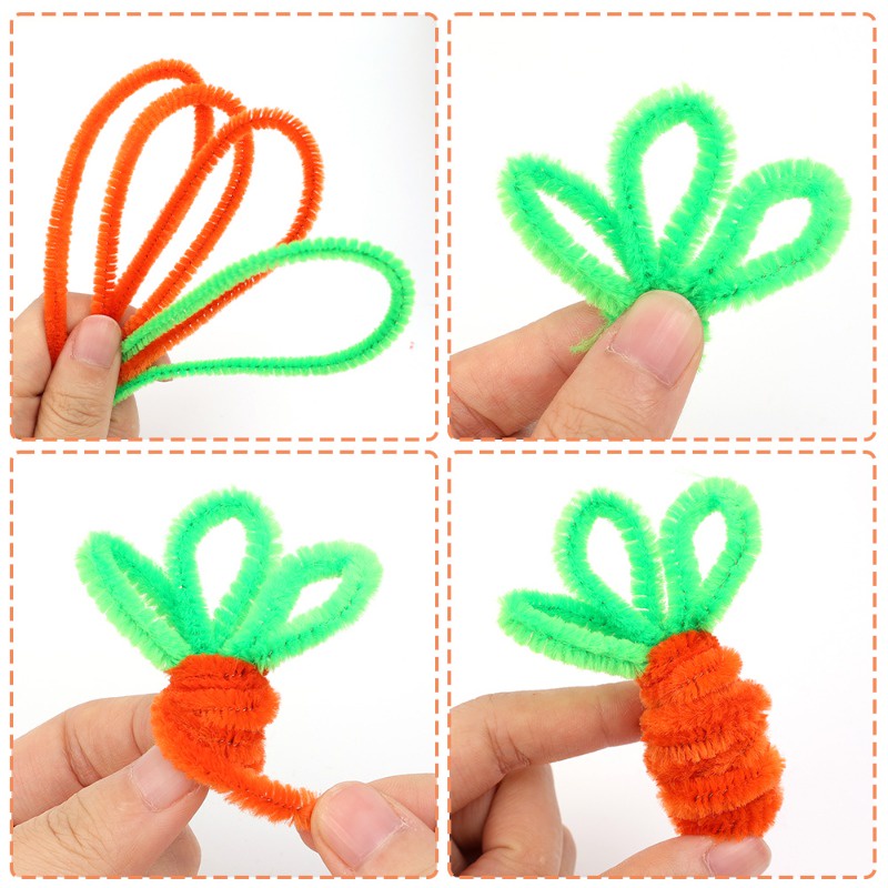 Set 100 Dây Ruy Băng Xoắn Bằng Nhung Nhiều Màu Sắc Làm Đồ Chơi Giáo Dục Cho Bé diy