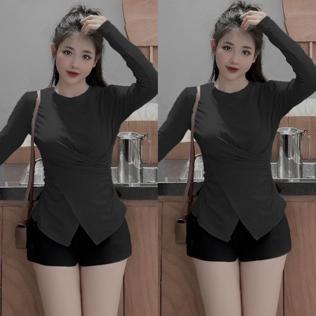 Thời Trang Bigsize Áo Thun Dây Rút Vải Thun Tăm Lạnh QC 50 - 100Kg Dễ Thương