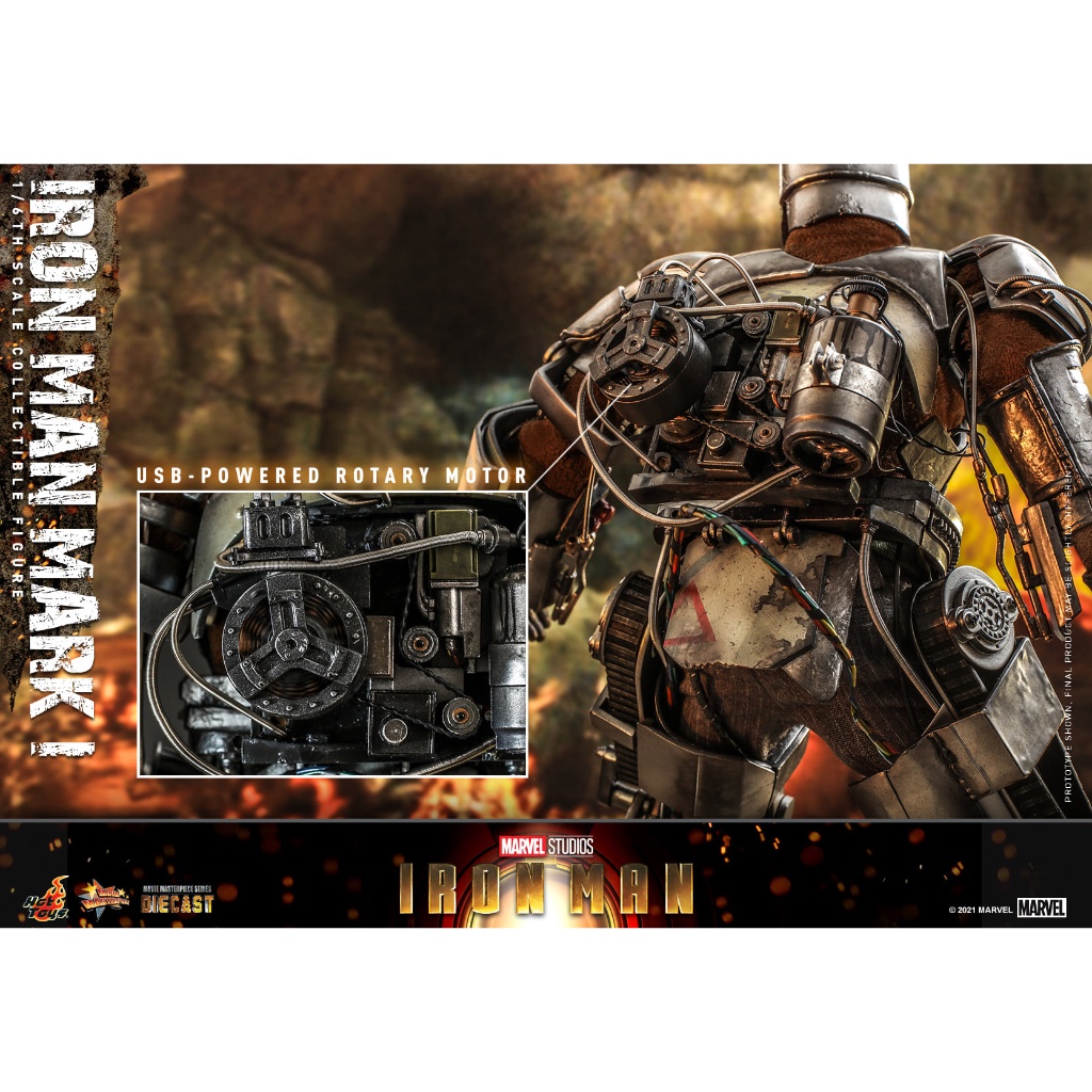 Hàng đẹp Mô hình Hottoys 1/6 MMS-605 D40: Iron-man Mark 1 cực chất
