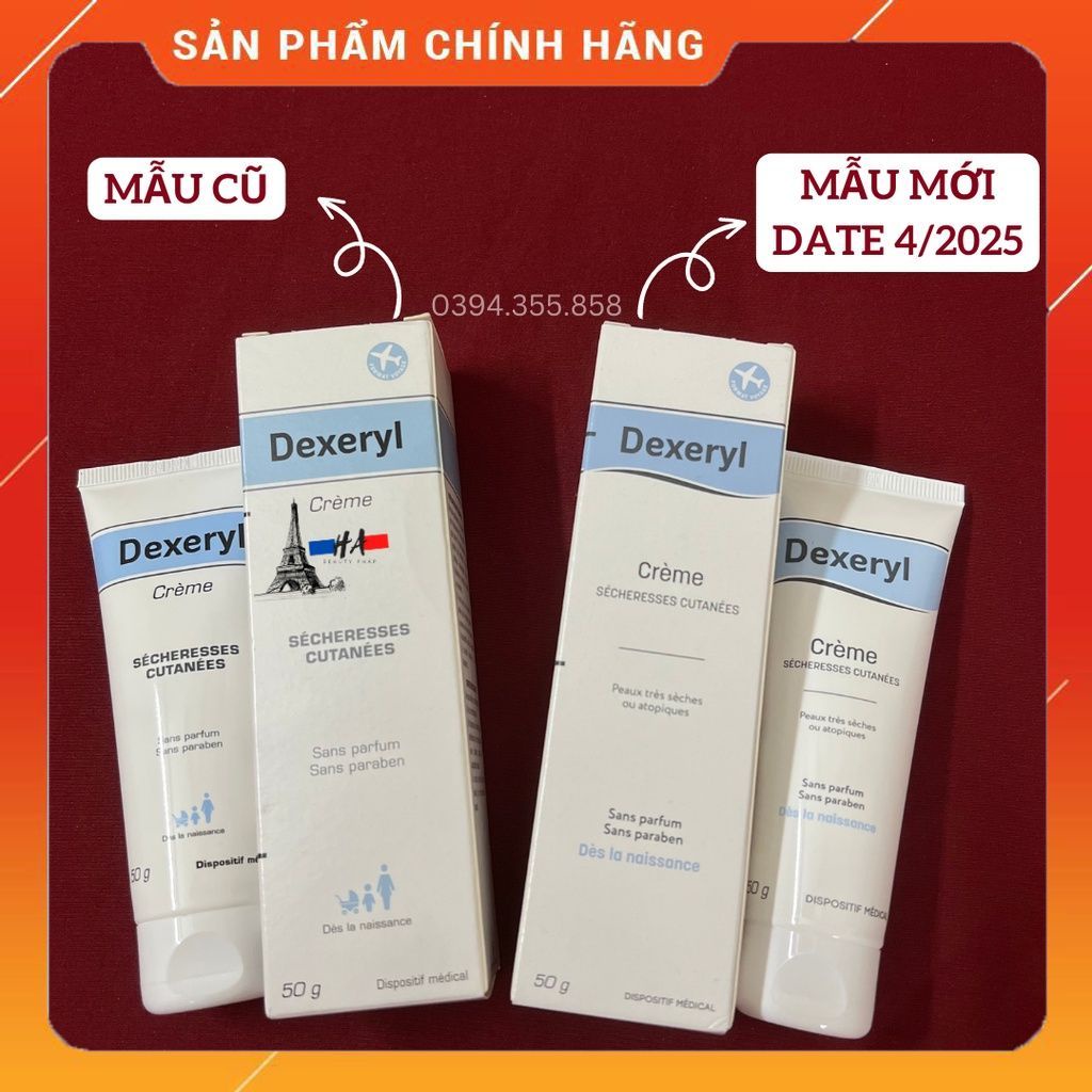 Kem Dưỡng Dexeryl Cream 50g 250g Pháp Dưỡng Ẩm, Dưỡng Da Cho Da Khô, Nẻ, Chàm