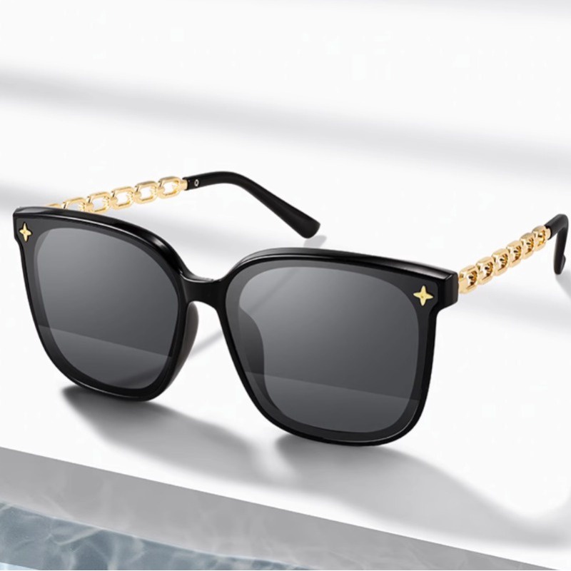 Papaozhu Kính Mát Gọng Vuông Lớn Chống Tia uv400 Phong Cách vintage