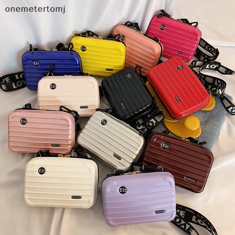Onemetertomj Túi Đeo Chéo Vai Hình Vuông Nhỏ Cầm Tay Phong Cách Vali Thời Trang Cá Tính Dành Cho Nữ en