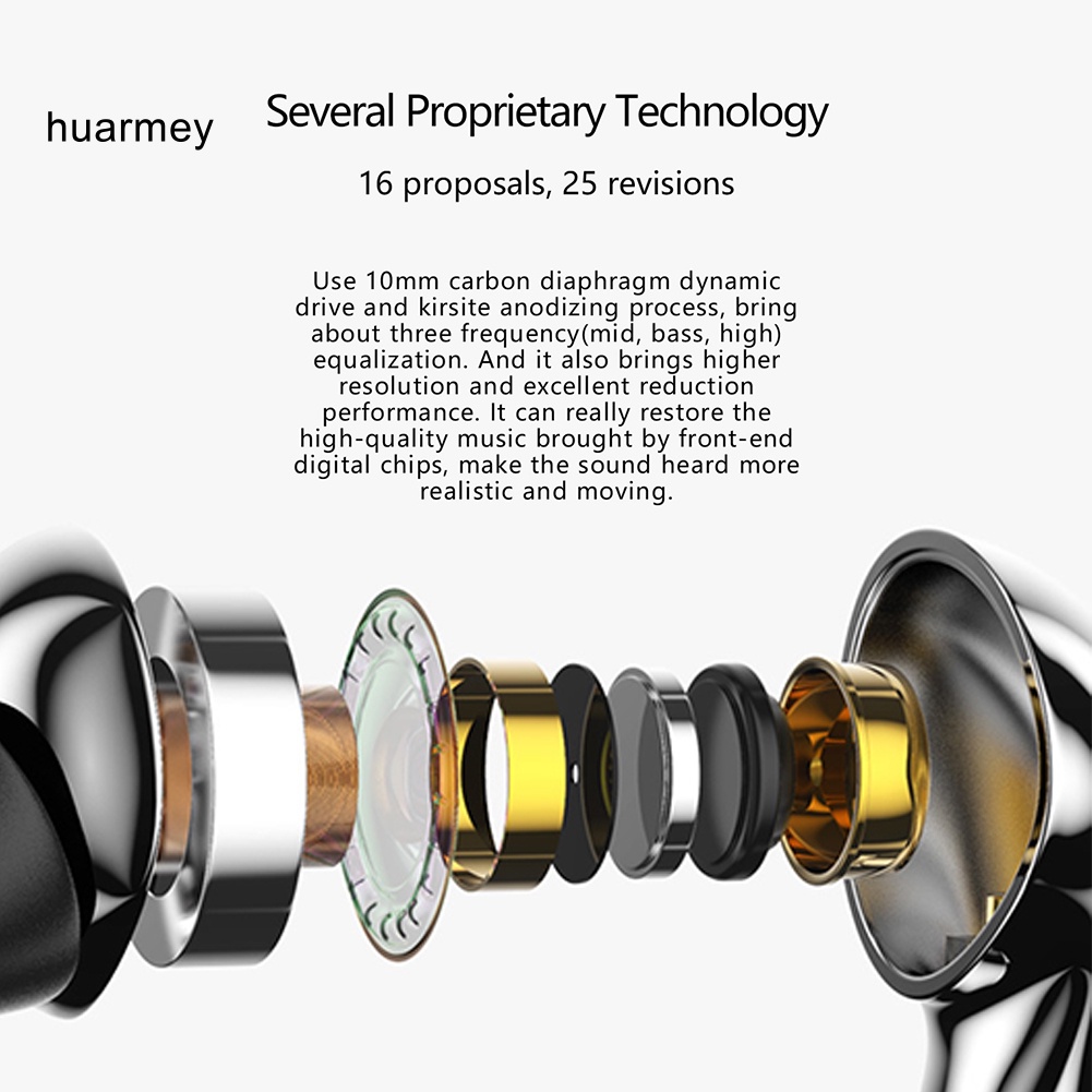 Tai Nghe Nhét Tai Thể Thao huarmey blon bl03 Jack 35mm Âm Thanh Sống Động