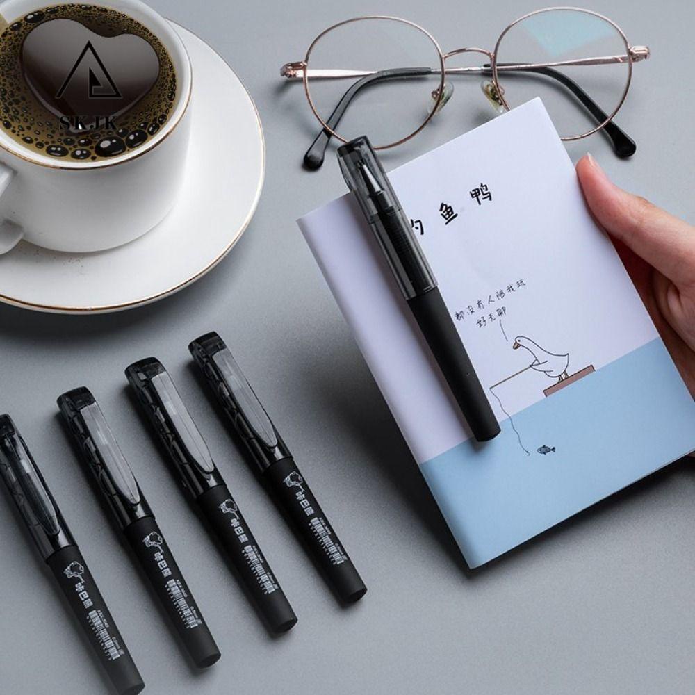 5 Bút bi nước SKJK mực đen có nắp 0.5mm