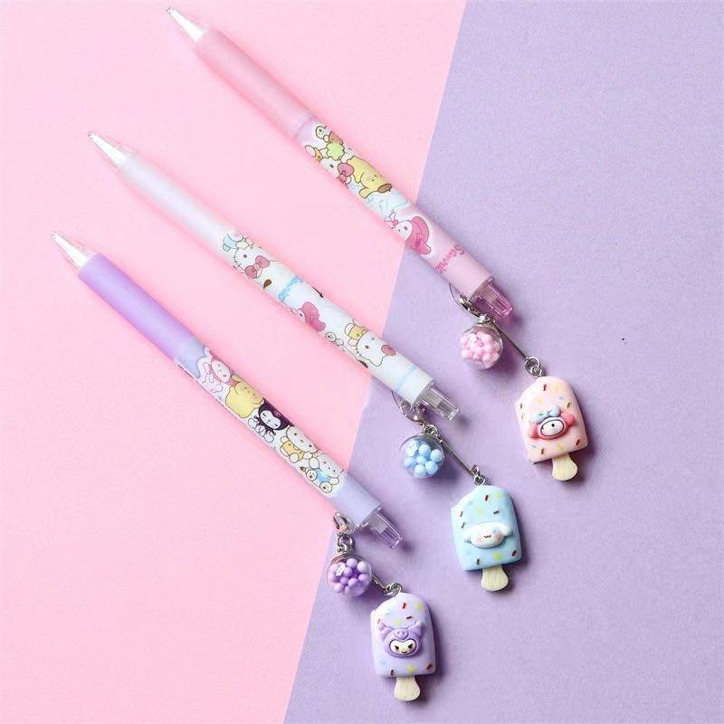 Set 3 Bút Chì Nhựa acrylic sanrio cinnamoroll mymelody kuromi Hoạt Hình Dễ Thương Làm Quà Tặng Cho Bé