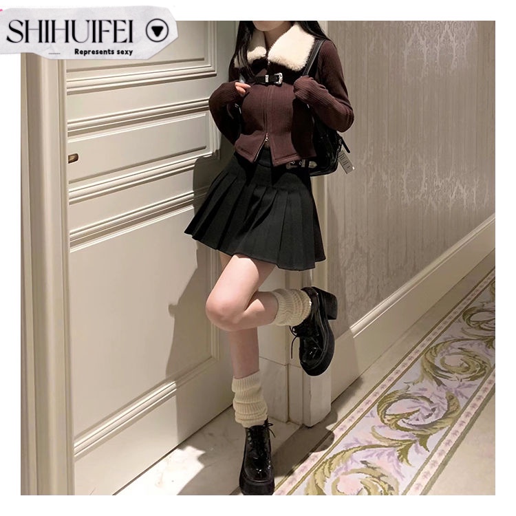 SHIHUIFEI Áo Len áo khoác cardigan Dễ thương hàn quốc Hàn Phong INS WMY23004DP 41Z231008