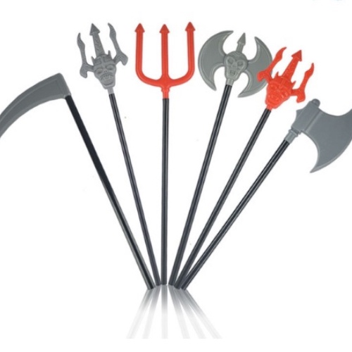Đồ Chơi Cây Lưỡi Hái/Đinh Ba/Rìu Phụ Kiện Hóa Trang Cho Bé Bằng Nhựa Dài 50cm Trang Trí Tiệc Halloween