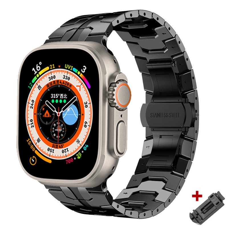 Ultra Dây Đeo Bằng Titan Sang Trọng Cho Đồng Hồ Thông Minh apple watch 49mm series 9 8 7 41 45mm 44 42mm 40mm 9 8 7