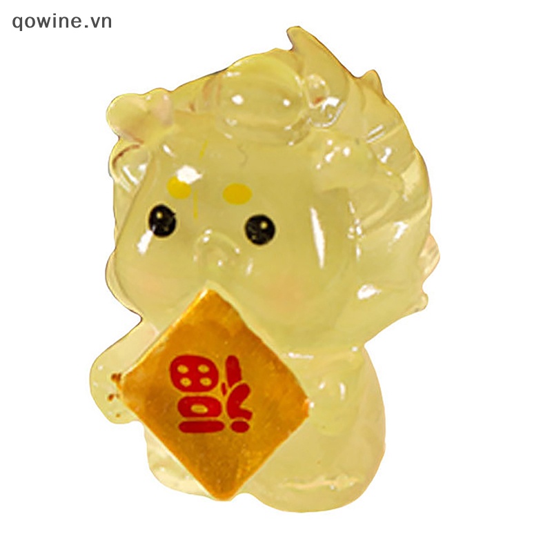 Qowine 1 Mô Hình Rồng Mini Bằng Nhựa resin Dễ Thương Trang Trí Tiểu Cảnh vn