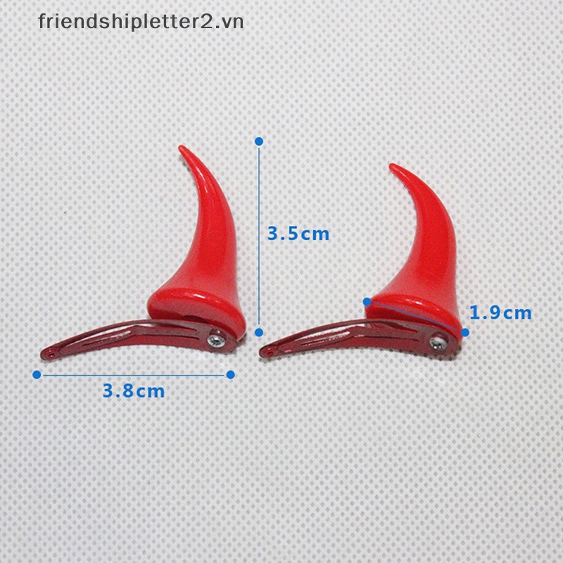 Set 2 Kẹp Tóc Sừng Quỷ Hóa Trang halloween Cho Nữ