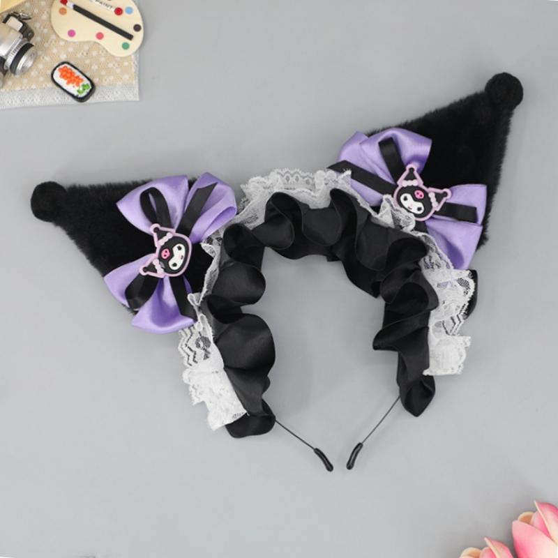 Băng Đô Tai Thỏ Phối Ren Hóa Trang lolita Dễ Thương Cho Nữ