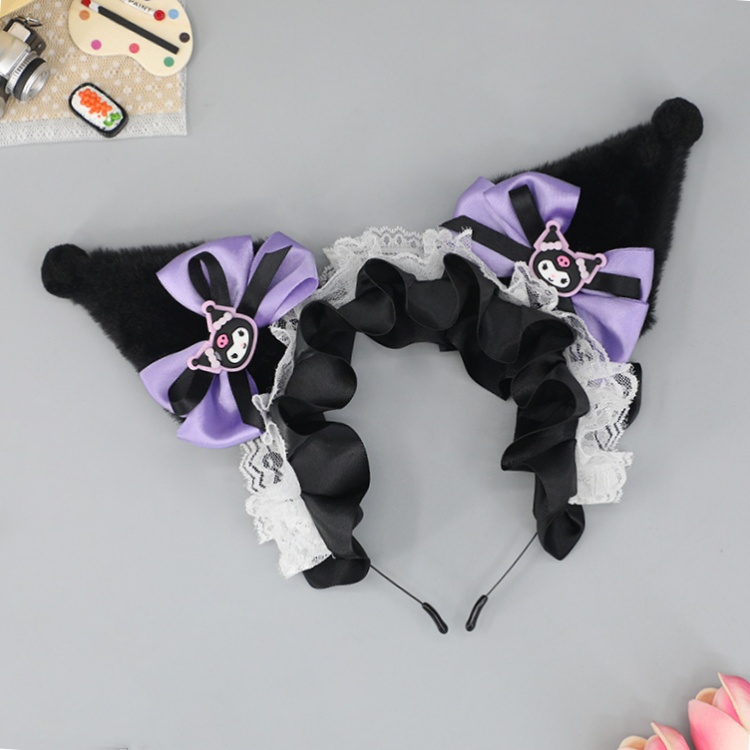 Băng Đô Tai Thỏ Phối Ren Hóa Trang lolita Dễ Thương Cho Nữ