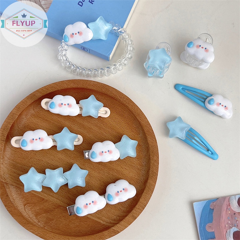 Flyup Kẹp Tóc Hình Đám Mây / Ngôi Sao / Đám Mây Dễ Thương Thời Trang Cho Bé Gái vn