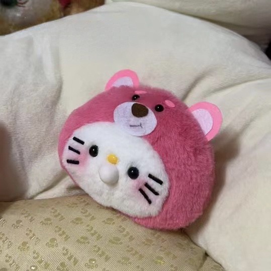 Búp Bê Hình Mèo Hello Kitty / Dâu Tây / Gấu Làm Thủ Công Dễ Thương Dùng Làm Quà Tặng