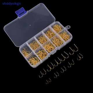 Bộ 500 Cái / Bộ 500 Cái / Bộ vhdd #3~#12 Lưỡi Câu Cá Bằng Thép carbon Màu Vàng Kèm Hộp Đựng Vn vn vn