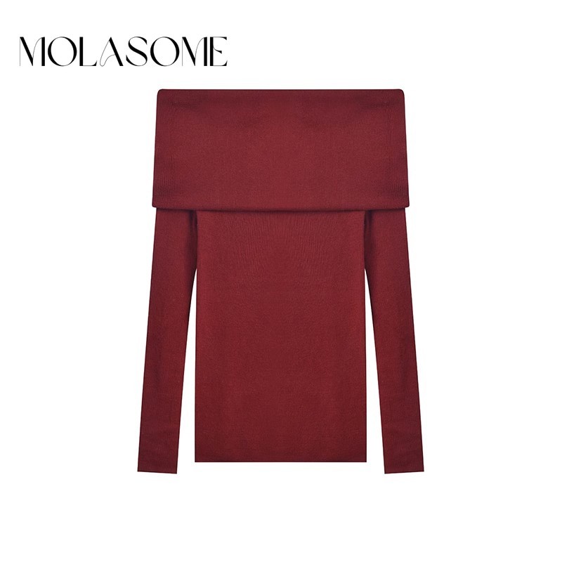 Áo Thun Tay Dài Màu Trơn Dáng Ôm Hở Vai Thời Trang 2023 Dành Cho Bạn Nữ