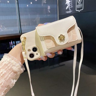 Ốp Điện Thoại Kiểu Ví Có Dây Đeo Cho Iphone 6 / 7 / 8plus / x / xs / 11 / 12 / 13 / 14 / 15 / pro / max / plus