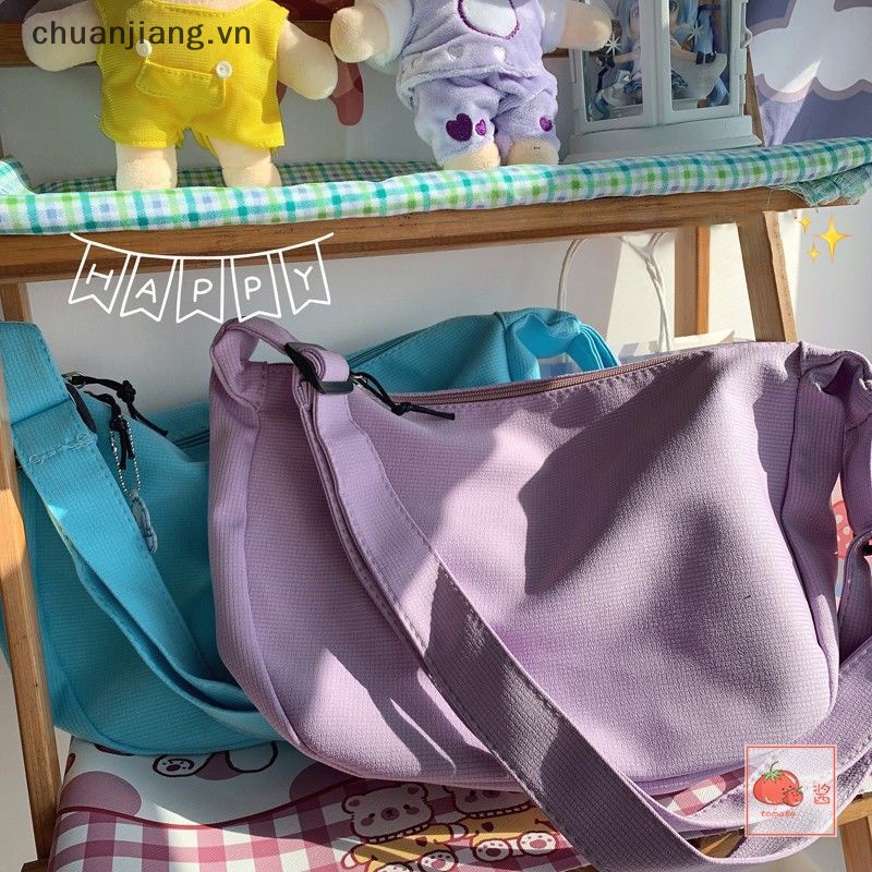 Túi Đeo Vai Màu Trơn Đơn Giản Phong Cách Hàn Quốc