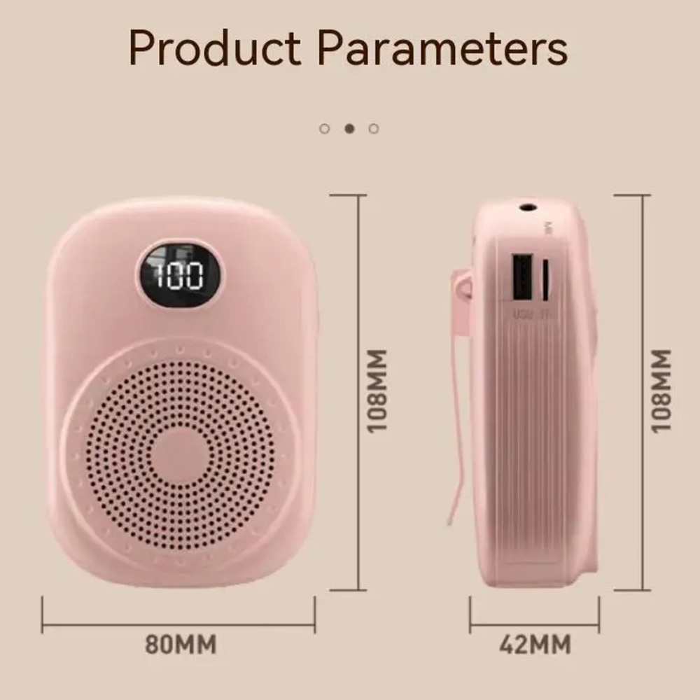 Loa Khuếch Đại Giọng Nói Không Dây 8w 4600mah Đa Năng Có Micro Cho Giáo Viên