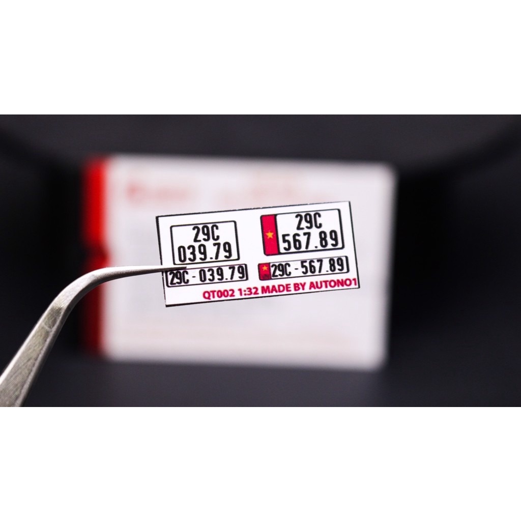 MÔ HÌNH BIỂN SỐ XE CHO MÔ HÌNH Ô TÔ 1:32 - 1:24 - 1:18 - HN - HCM
