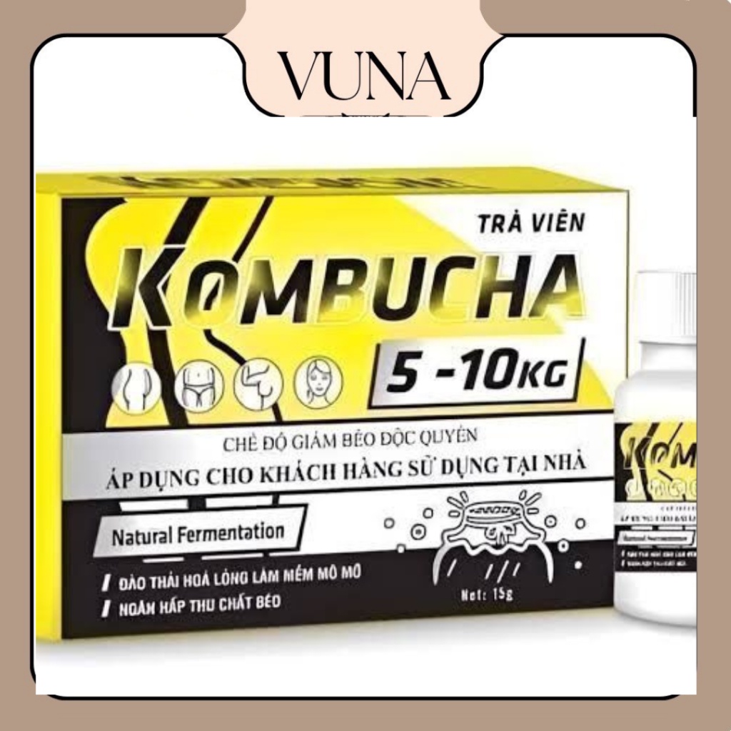 Xổ mỡ vành ruột KOMPUCHA giảm cân thần tốc 5-10kg kèm thẻ bảo hành hàng công ty