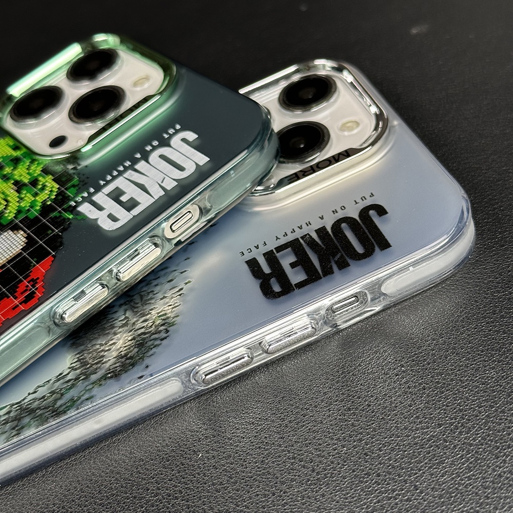 Ốp Điện Thoại imd Màu Bạc Nhám Hình Phím joker Cho iphone 15 14 pro max 13 12 pro max 11