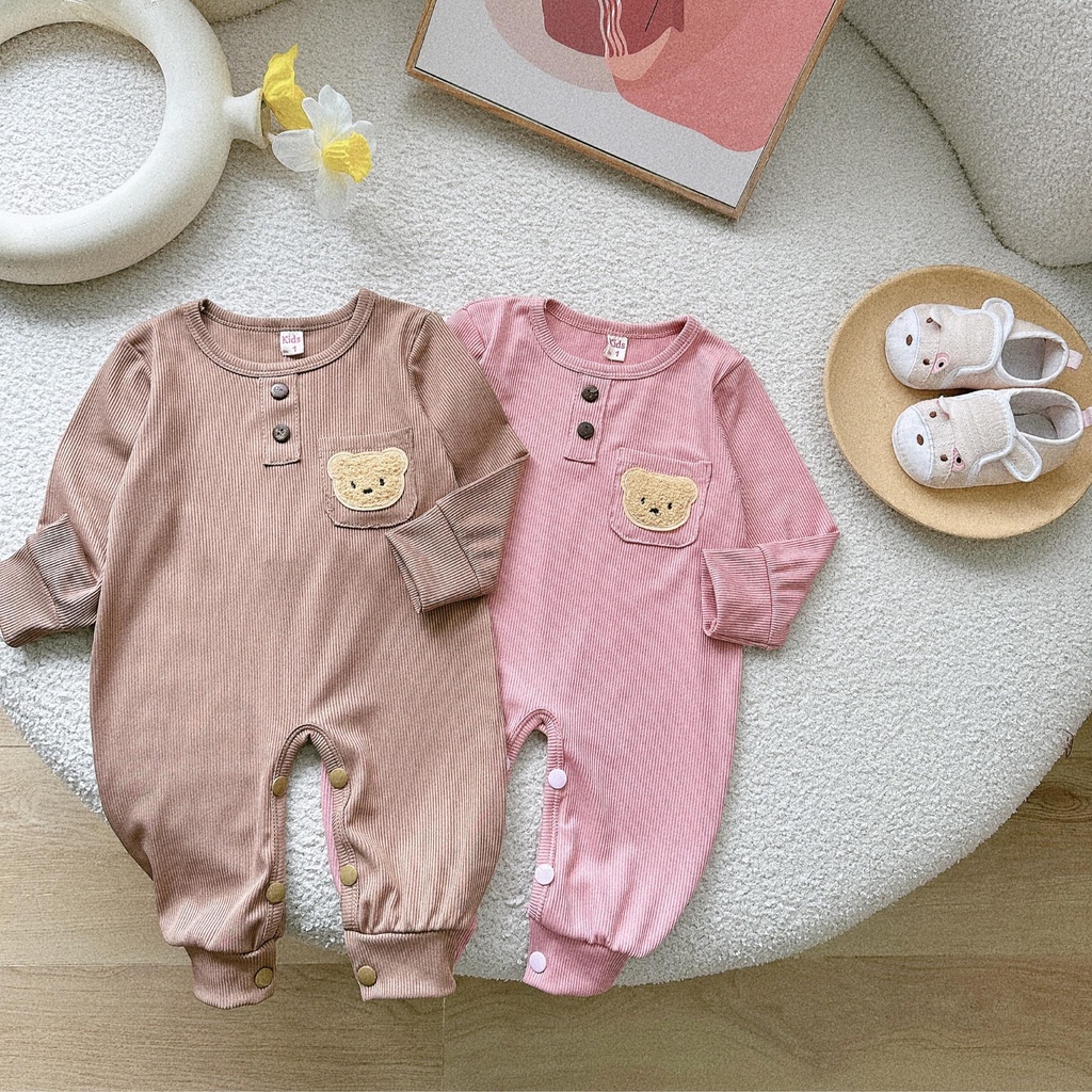 Quần áo trẻ em bộ body dài tay bodysuit áo liền quần bộ đồ liền thân Babyshop88 cho bé trai bé gái M18.9.23-3