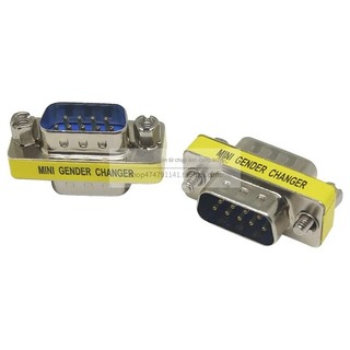 Cổng nối tiếp COM DB9 pin nối thẳng từ cái - cái đực - đực RS232 nối dài bộ chuyển đổi đực - cái, Mini Gender changer