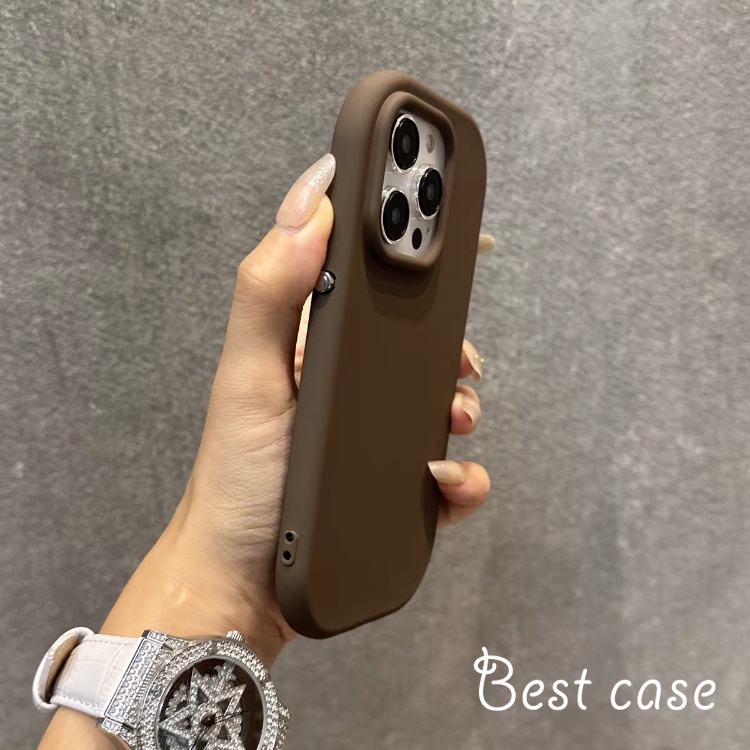 Ốp Điện Thoại Mềm Nút Bấm Tròn Cho iphone 15 14 13 12 11 pro max