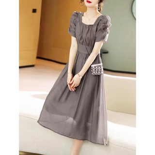 Đầm Cổ Vuông Dáng Ôm Phong Cách retro Pháp Thời Trang Mùa Hè Hàng Mới 2023
