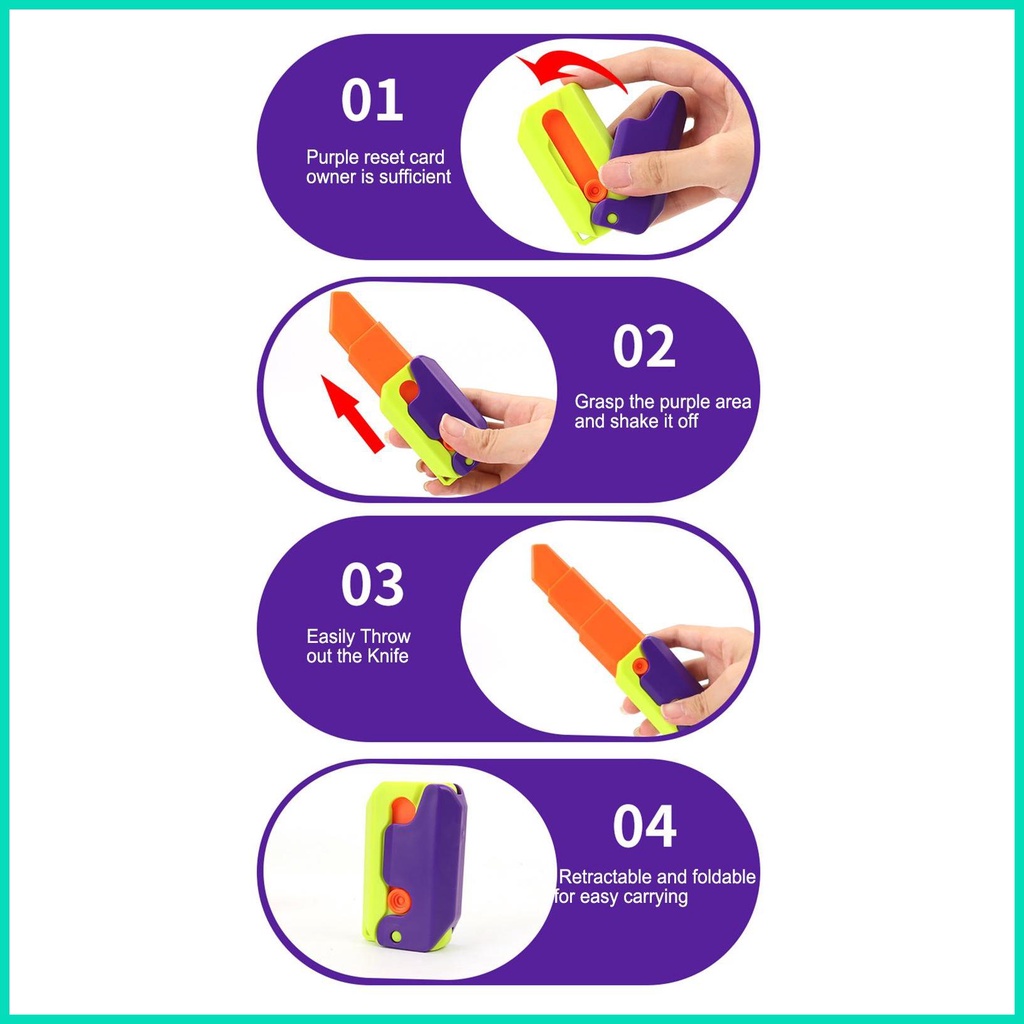 Đồ Chơi Nắn Bóp Đàn Hồi Giảm stress Hình Dao 3d