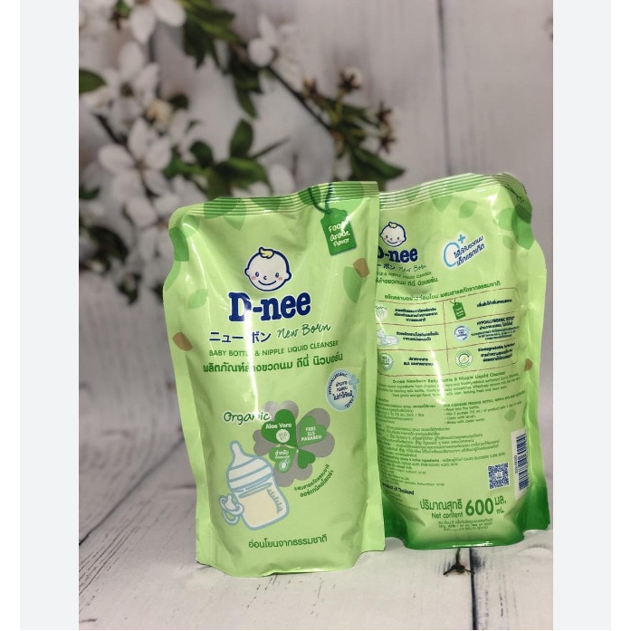 Túi Nước xúc bình sữa Dnee, rửa bình sữa Dnee dạng túi  400ml hàng chính hãng..