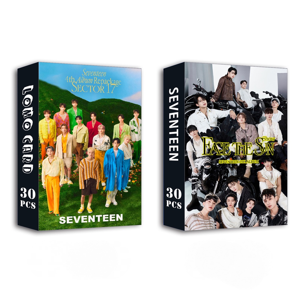 Hộp 30 Ảnh lomo Card Nhóm Nhạc seventeen 17 face the sun darling