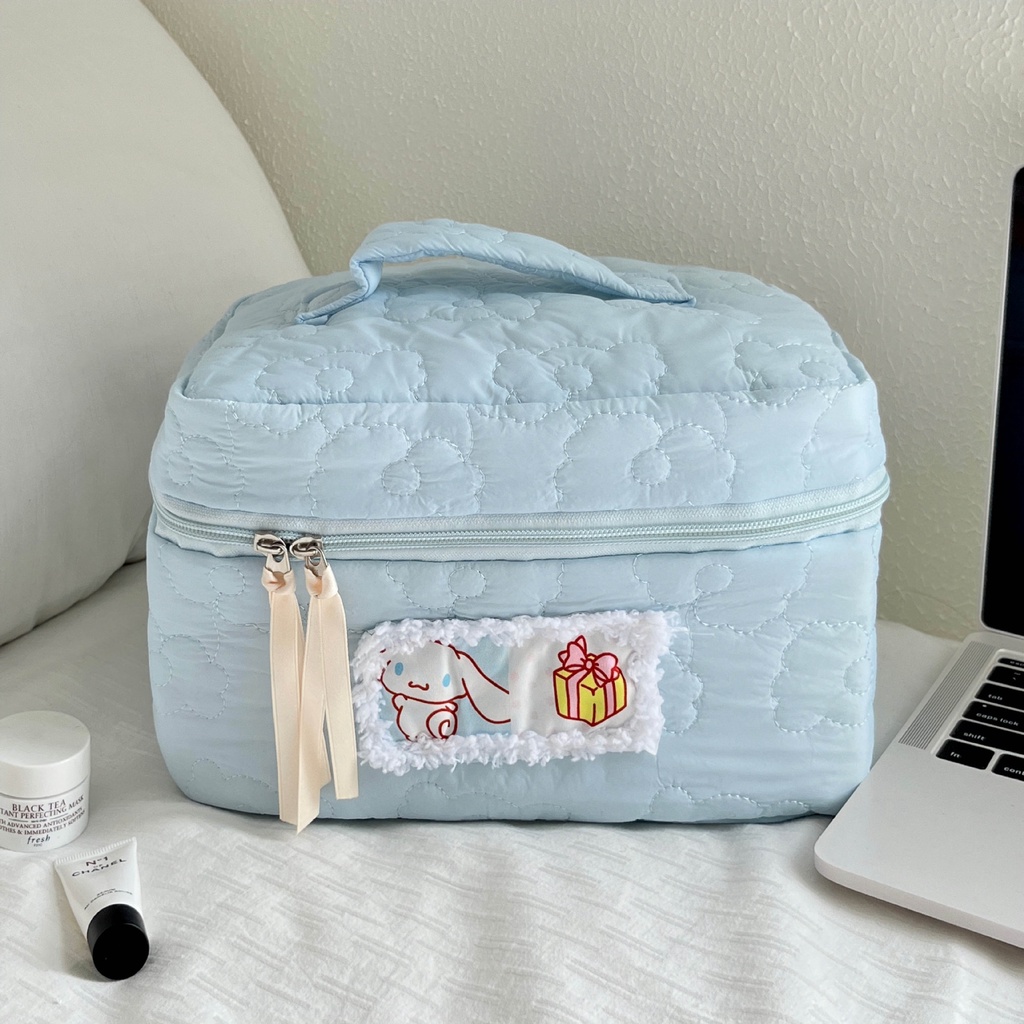 Ins Túi Đựng Mỹ Phẩm Xách Tay Sức Chứa Lớn Hình sanrio kuromi melody cinnamoroll Hoạt Hình Phong Cách ins