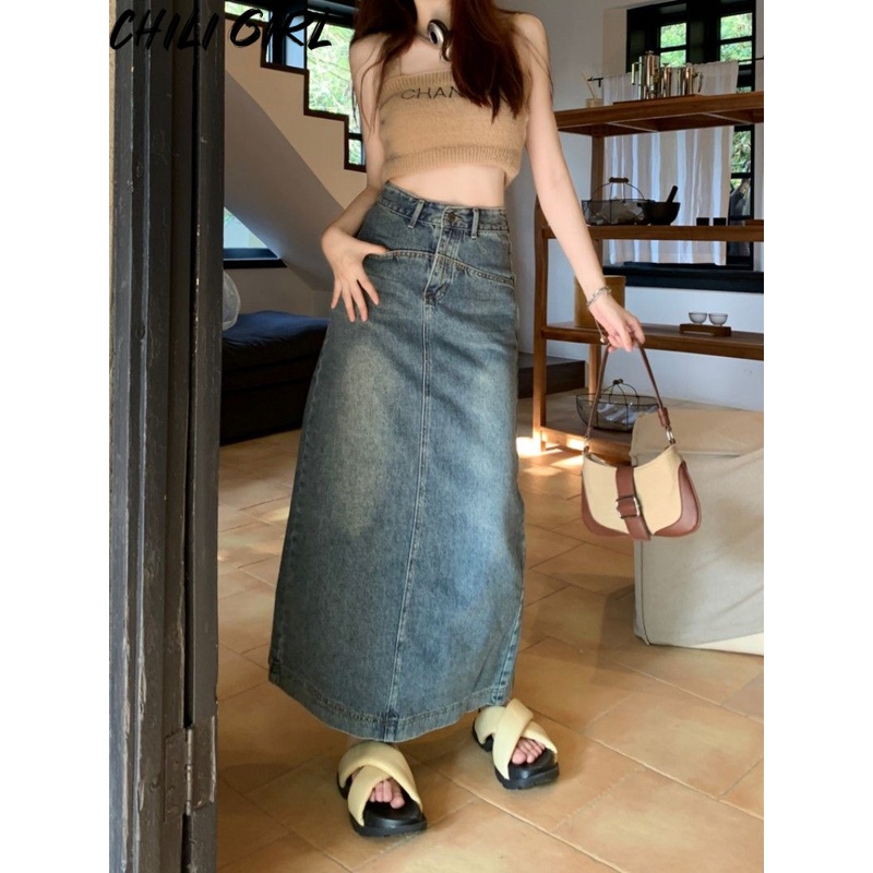 CHILI GIRL váy Chân váy thời trang váy nữ Durable trendy Phong cách INS WWY23A0BHN 42Z231016