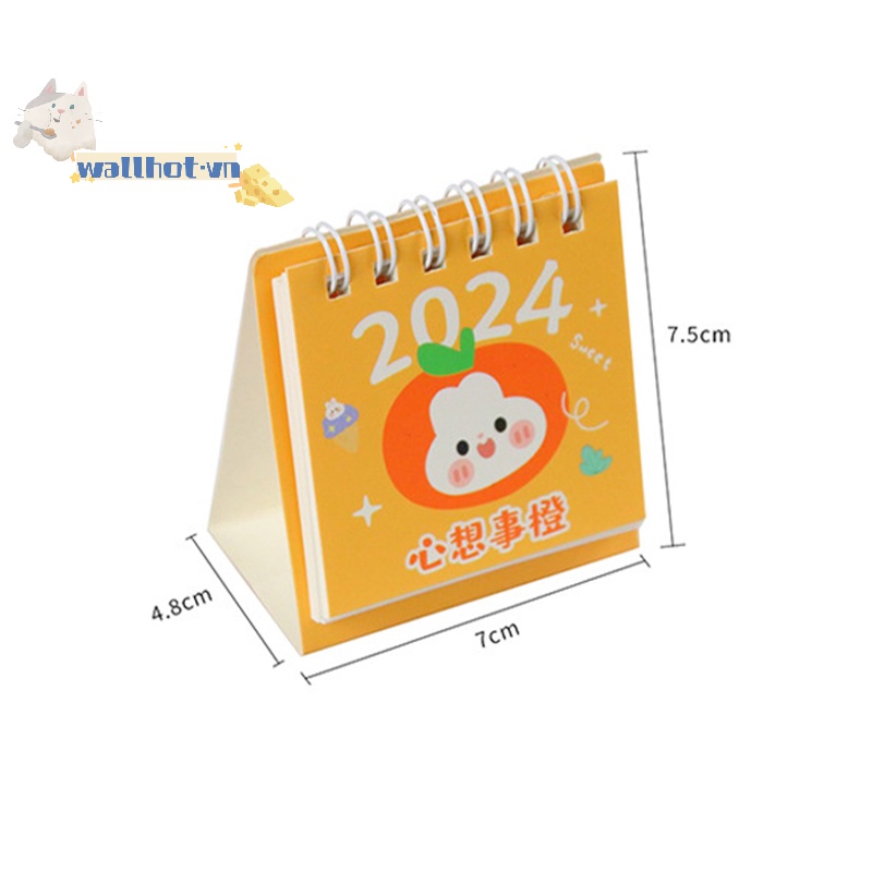 Lịch Năm 2024 mini Để Bàn Họa Tiết Hoạt Hình Dễ Thương