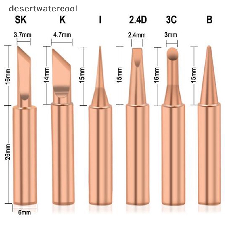Bộ 5 / 6 Đầu Hàn 900m-t Bằng Đồng Nguyên Chất Không Chì Vòng Đeo Tay martijn Chất Lượng Cao