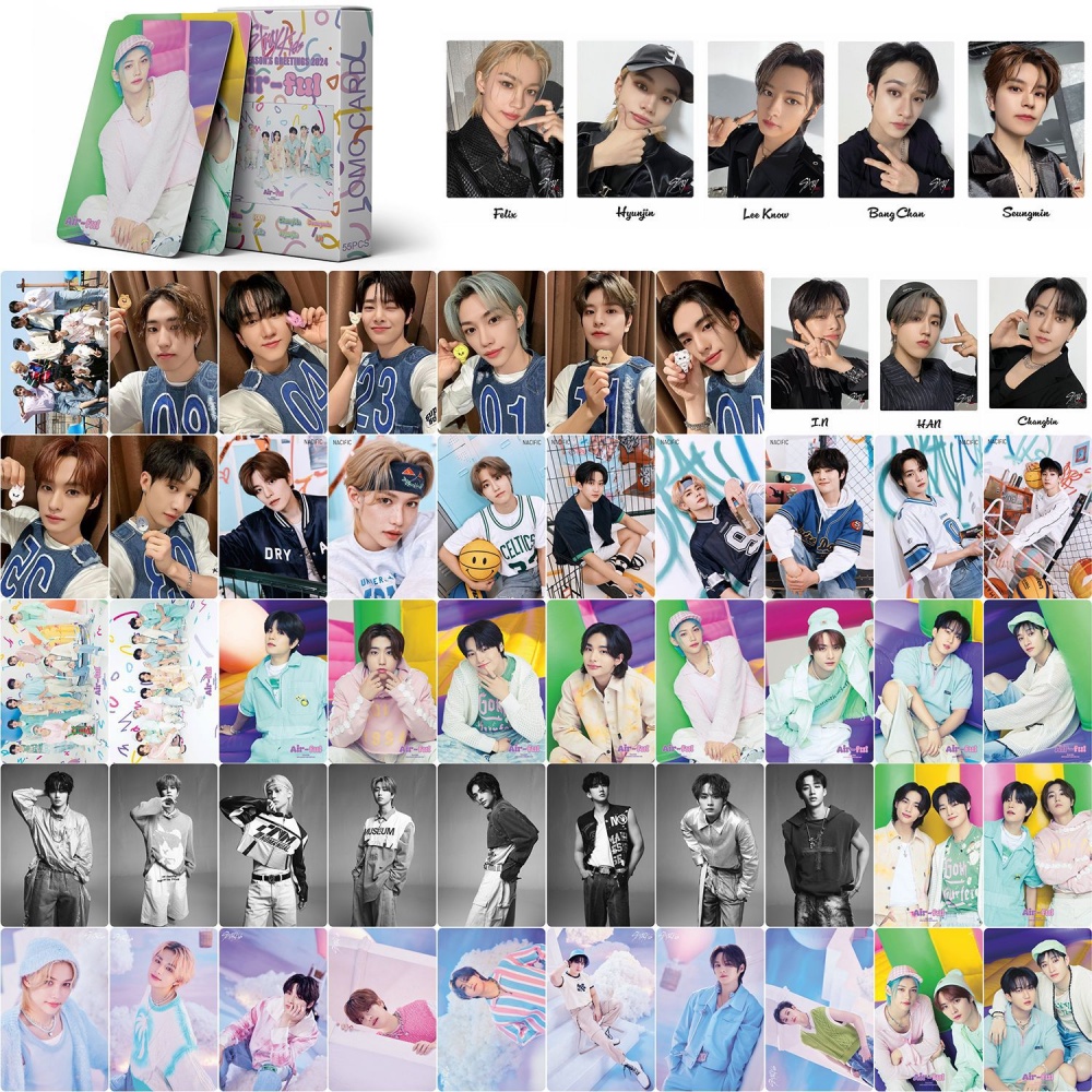 55 Tấm card Hình Nhóm Nhạc stray kids 2024